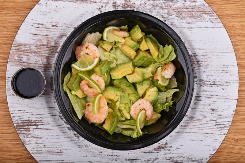 Avocado salad with shrimp