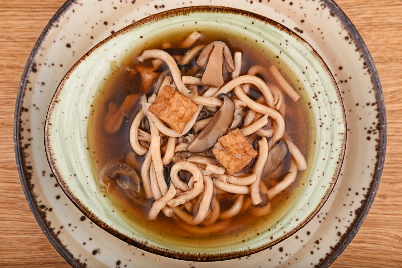 Vegetable ramen with udon noodles