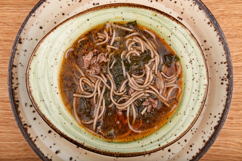 Tokyo beef ramen with soba noodles