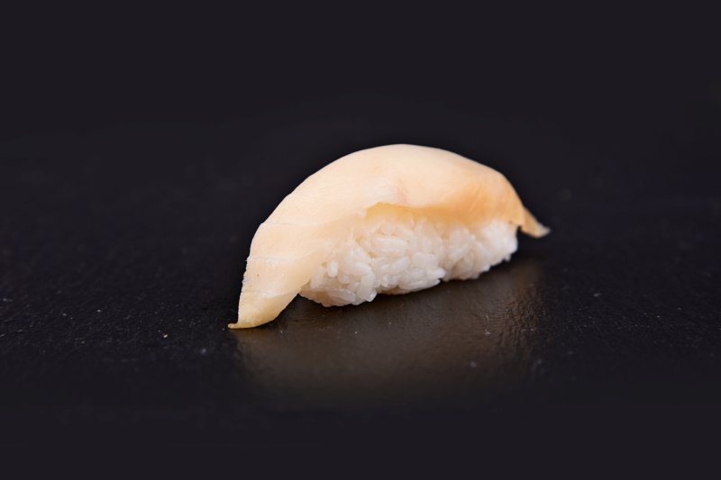 Smoked butterfish nigiri